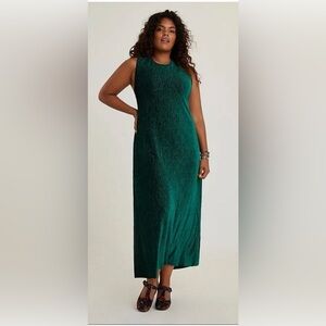 Maeve - adrienne crinkle velvet twist back dress midi shimmer anthropologie NWT